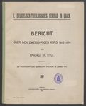 Bericht über den zweijährigen Kurs 1912-1914