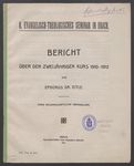 Bericht über den zweijährigen Kurs 1910-1912