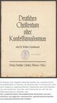 Deutsches Christentum oder Konfessionalismus